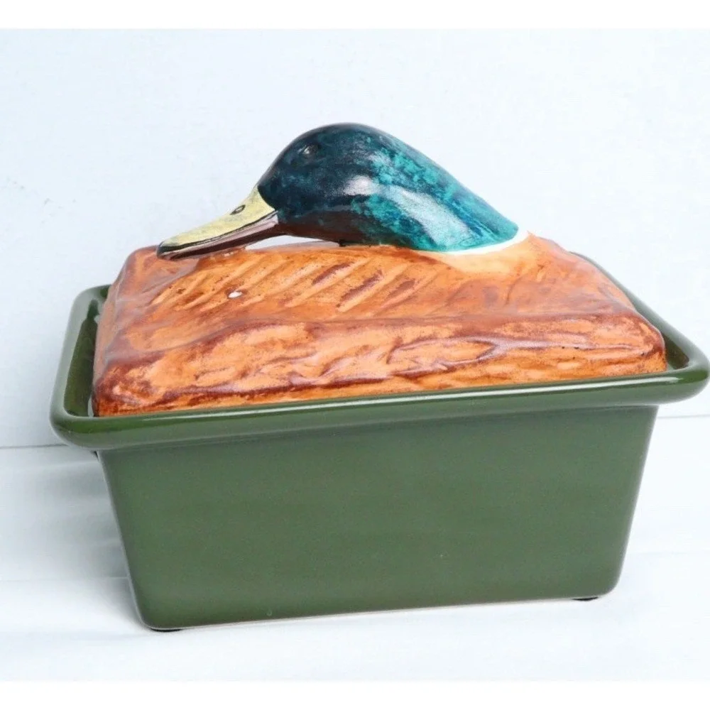 VTG French Pillivuyt Duck Terrine Tureen Covered Casserole Dish RARE